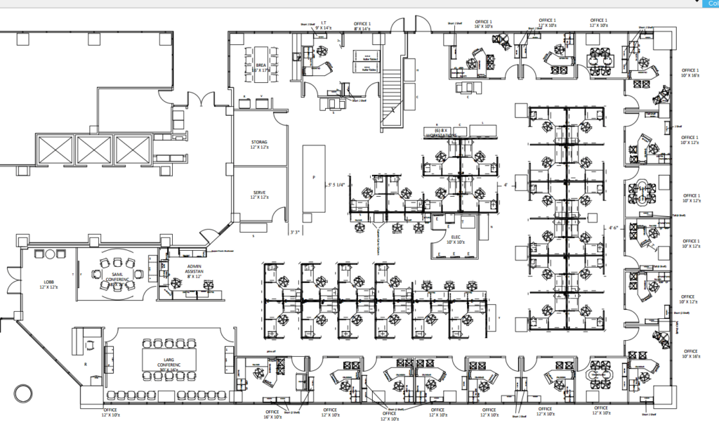 Office Furniture Floor Plan Layout 1
