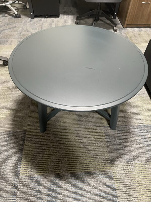 Gray Circular Coffee Table - Used, Metal | Circle or Round Breakroom Table